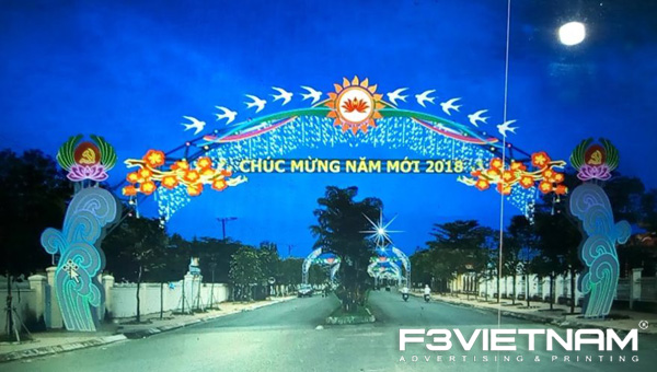 Cổng chào chúc mừng năm mới - Quảng Cáo F3 Việt Nam - Công Ty Cổ Phần Thương Mại Đầu Tư F3 Việt Nam